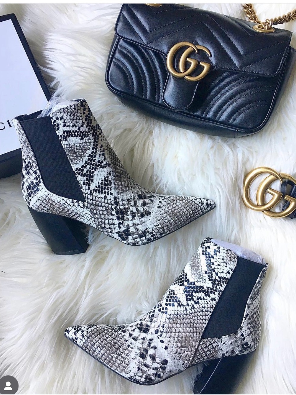 MissLola snake print short cowboy boots